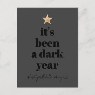 Cartão Postal De Festividades Feriado Dourado em árvore do Humor Typo 2020