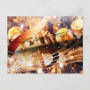 Cartão Postal De Festividades feriado festivo mágico do professor de piano da
