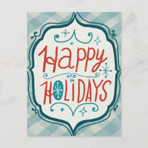 Cartão Postal De Festividades Feriados alegres de Christmastime