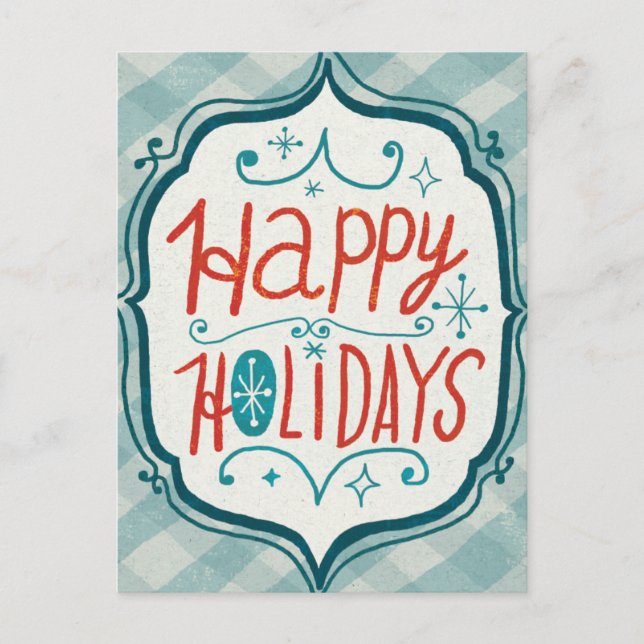 Cartão Postal De Festividades Feriados alegres de Christmastime (Frente)