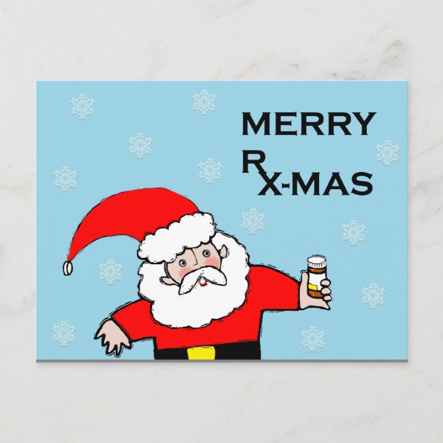 Cartão Postal De Festividades feriados de farmácia (Frente)