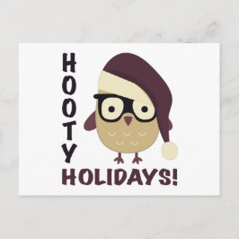 Cartão Postal De Festividades Feriados de Hooty hipster!