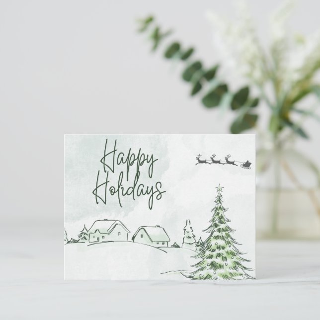 Cartão Postal De Festividades Feriados Felizes Vintage (Em pé/Frente)