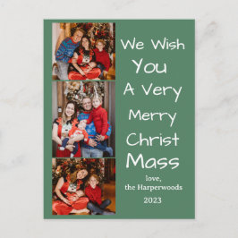 Cartão Postal De Festividades Feriados Natal Elegantes - Script Family 3 Foto