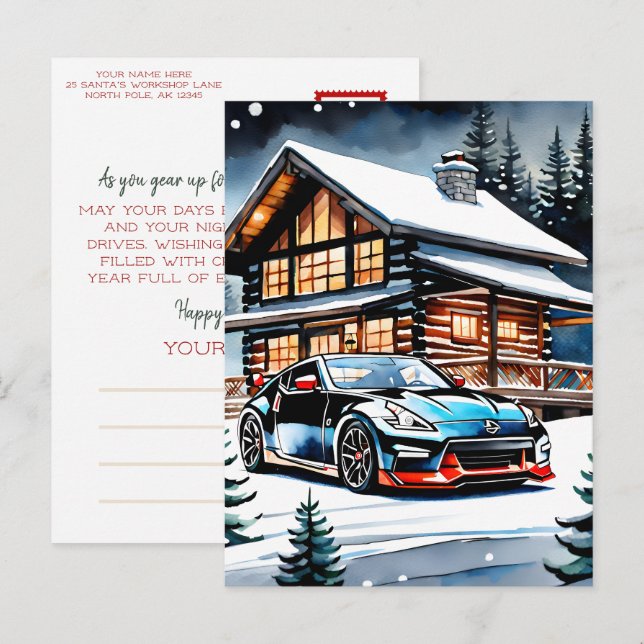 Cartão Postal De Festividades Feriados Revertidos - Natal da Edição JDM (Frente/Verso)