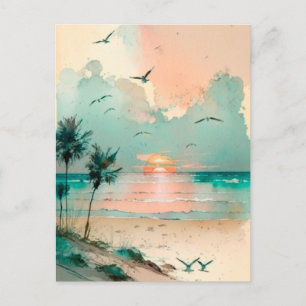 Cartão Postal De Festividades Férias