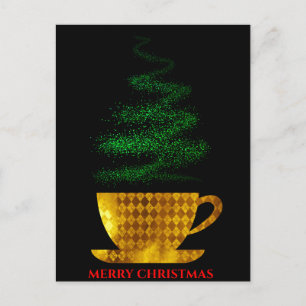 Cartão Postal De Festividades Férias da Taça do Café de Natal