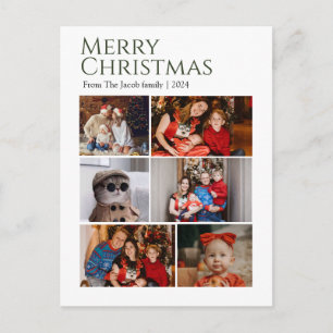 Cartão Postal De Festividades Férias de Natal Colagem de Fotografias Modernas
