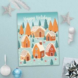 Cartão Postal De Festividades Férias de Natal Felizes e Fofas