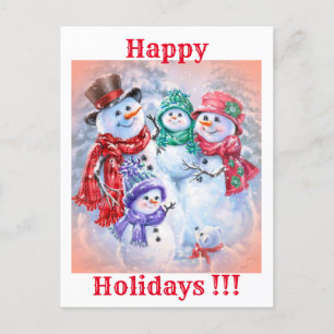 Cartão Postal De Festividades Férias Felizes !!!