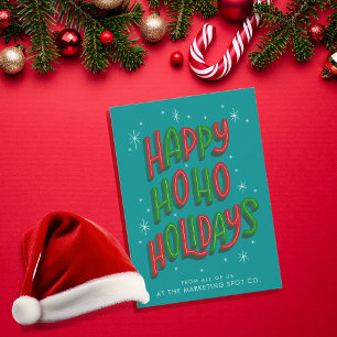 Cartão Postal De Festividades Férias Felizes de Negócios