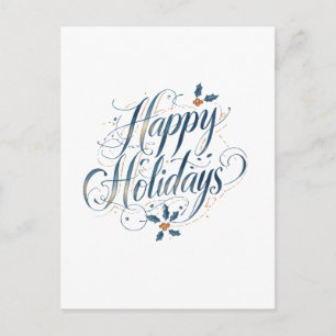 Cartão Postal De Festividades Férias Felizes Natal Família Ano Novo