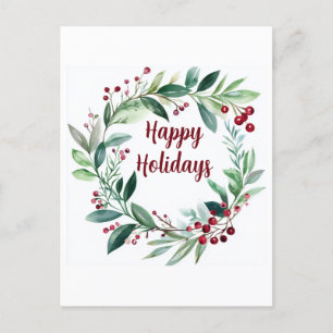 Cartão Postal De Festividades Férias Minimalista