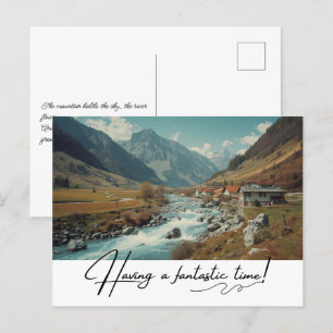 Cartão Postal De Festividades Férias na aldeia