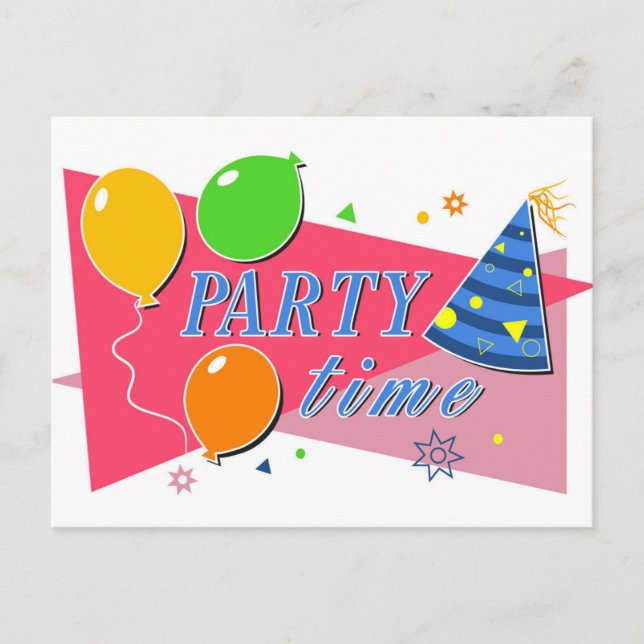 Cartão Postal De Festividades Festa de Celebração (Frente)