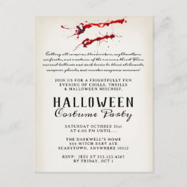 Cartão Postal De Festividades Festa de Halloween de Sangue de Vampiro