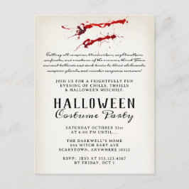 Cartão Postal De Festividades Festa de Halloween de Sangue Vampiro