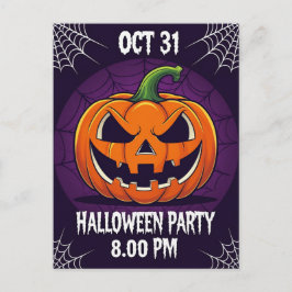 Cartão Postal De Festividades Festa de Halloween do Jack O'Lantern Assustador