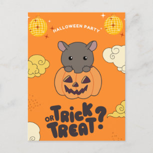 Cartão Postal De Festividades Festa de Halloween Truque ou Tratamento Tapier Abó