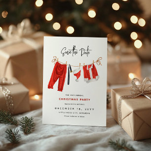 Cartão Postal De Festividades Festa de Natal na Linha de Roupas Festivas Salve a
