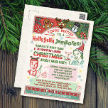 Cartão Postal De Festividades Festa de Natal Retro 1950s Humor do Natal do meio<br><div class="desc">Jogue uma legal festa de Natal com estes super entusiasmados convites para o estilo de cartão postal! Eles têm um esquema de cores vermelho/verde em um fundo de creme de safra. O texto diz, "Você é Convidado para uma Holly Jamboree!" A senhora e cavalheiro dos anos 50 estão vestidos com...</div>