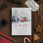 Cartão Postal De Festividades Festa de Natal Rustic Red Truck Salve a Data<br><div class="desc">Avise aos amigos e à família que planeja ter um Natal muito feliz com esta rusticidade de cor vermelha de caminhão Festa de Natal Salve o Cartão de Data. É um clássico e perfeito para qualquer tipo de festa de férias. A design apresenta um fundo de neve, neve e um...</div>