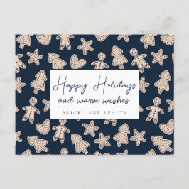 Cartão Postal De Festividades Festas de pão festivo de gengibre Feliz