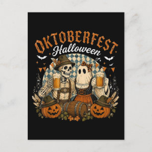 Cartão Postal De Festividades Festival de Cerveja Assustador de Halloween Oktobe