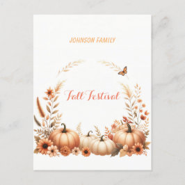 Cartão Postal De Festividades Festival de queda da ilustração de aquarela