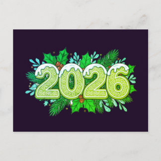 Cartão Postal De Festividades Festive New Year postcard