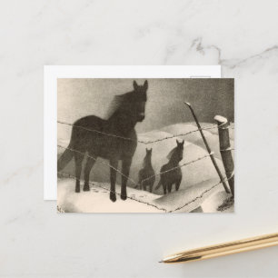 Cartão Postal De Festividades Fevereiro por Grant Wood