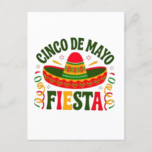 Cartão Postal De Festividades Fiesta Squad Cinco De Mayo Mexicano Sombrero