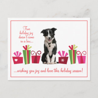Cartão Postal De Festividades Filhote de cachorro do feriado com cartão dos