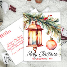 Filiação de pinheiro da Lanterna de Natal e Holly 