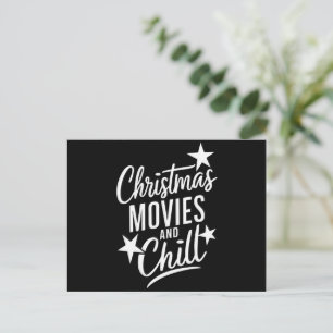 Cartão Postal De Festividades Filmes De Natal E Presente Xmas Da Família Chill