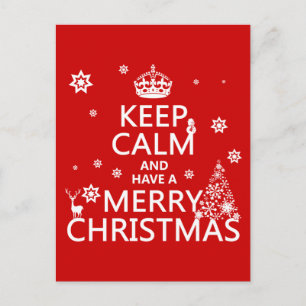 Cartão Postal De Festividades Fique calmo e tenha um feliz Natal