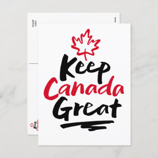 Cartão Postal De Festividades Fique com o Excelente do CANADÁ! Canadiano Maple L