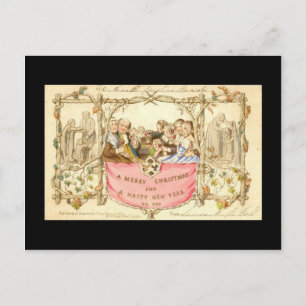 Cartão Postal De Festividades First Christmas Card - John C Horsley - 1843