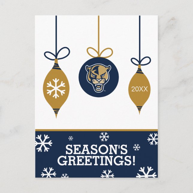 Cartão Postal De Festividades FIU Panthers - Natal (Frente)