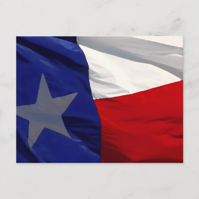 Cartão Postal De Festividades Flag of Texas Pop Art (Frente)