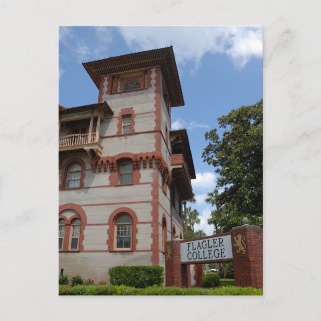 Cartão Postal De Festividades Flagler College Rua. Augustine, Flórida (Frente)
