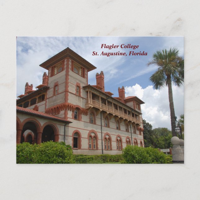 Cartão Postal De Festividades Flagler College Rua. Augustine, Flórida (Frente)