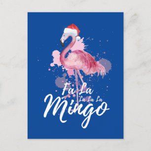 Cartão Postal De Festividades Flamingo cor-de-rosa festivo