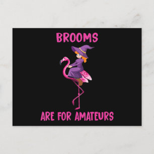Cartão Postal De Festividades Flamingo Fantasia de Halloween Flamingoween