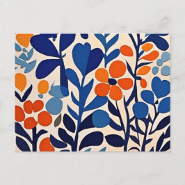 Cartão Postal De Festividades fleurs retro 70's