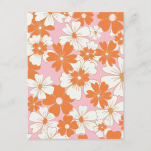Cartão Postal De Festividades Flor minimalista