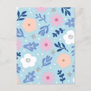 Cartão Postal De Festividades Flor minimalista