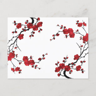Cartão Postal De Festividades Flor Sakura florescendo