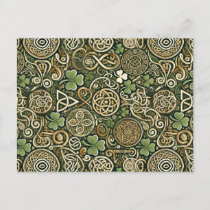 Cartão Postal De Festividades Floração Celta