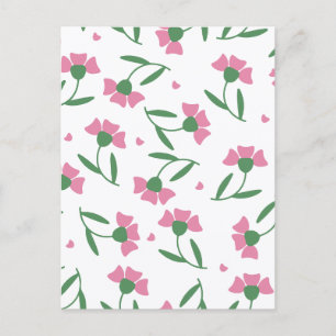 Cartão Postal De Festividades Floral minimalista